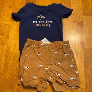 Carter’s short dog outfit